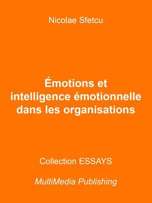 cover image of Émotions et intelligence émotionnelle dans les organisations